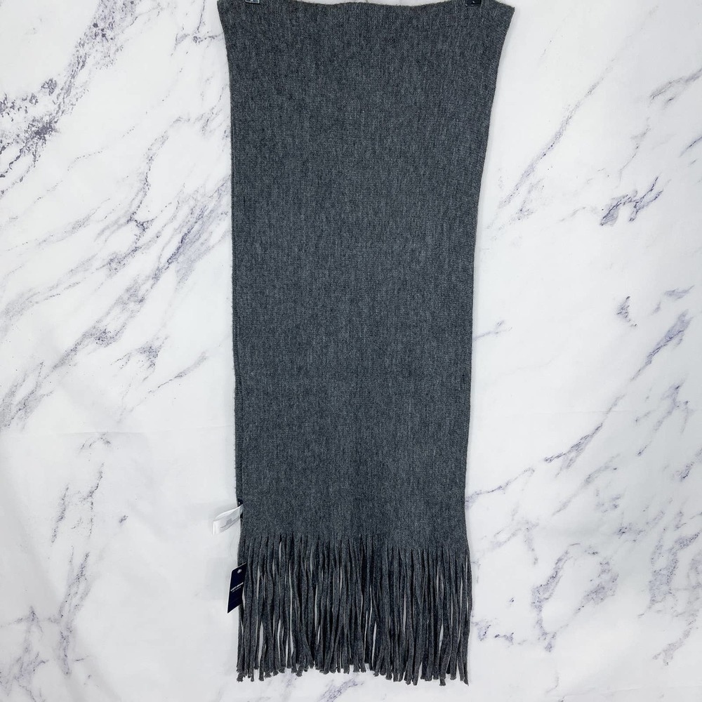 Lucky Brand | Dark Grey Solid Brushed Scarf - Picture 4 of 11